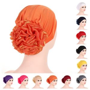Malaysian Yellow Flower Turban Cap Fringed Ladies Muslim Headscarf <b>Bonnet</b> for Women - Product Image 6