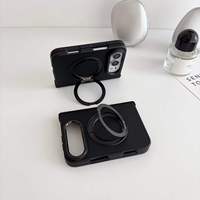 Étui de téléphone pliable en TPU souple antichoc avec support magnétique pour charge sans fil et support métallique pour Duo