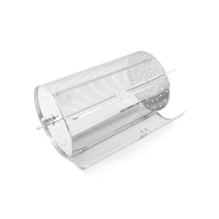 Vente en gros de paniers en maille en acier inoxydable gril de barbecue automatique gril de barbecue à charbon de bois rotatif électrique sans fumée