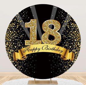 Fondo de fiesta de <span class=keywords><strong>cumpleaños</strong></span>, banderín de puntos dorados, tela de fondo de foto de 18 °, 25, 30, 40, 50 y <span class=keywords><strong>55</strong></span> ° - Product Image 4