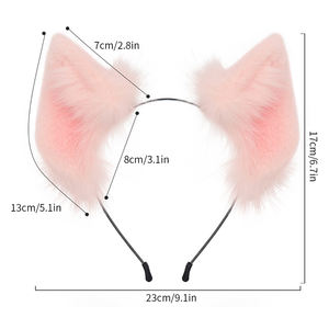 Bando mewah telinga kucing hewan bahan nyaman gaya baru bando telinga rubah Anime bando rambut gadis telinga kucing seksi modis - Product Image 2