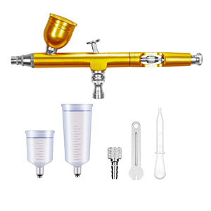 Aerógrafo de alimentación por gravedad de 7.0cc, pistola pulverizadora de doble acción ajustable para trabajos artísticos, portátil con vaso reemplazable y herramientas - Product Image 3