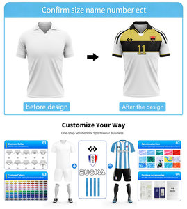 Maillot de football personnalisé de l'équipe nationale, adulte et enfant, haute qualité, maillot de football français, polyester, impression numérique, uniforme de football mondial - Product Image 3