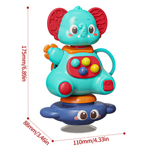 Juguete Educativo Multifuncional <span class=keywords><strong>con</strong></span> Ventosa Giratoria, Sonajero Interactivo para Bebés <span class=keywords><strong>con</strong></span> Forma <span class=keywords><strong>de</strong></span> Elefante y Jirafa - Product Image 6