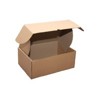 Boîtes postales découpées à l'emporte-pièce autobloquantes en carton ondulé recyclé avec poignées en plastique PP Logo gaufré Dossiers de stockage d'aliments/cadeaux