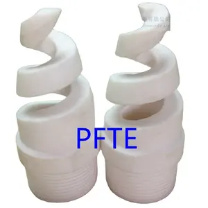 1/4 Mulut Pipa Semprot PTFE Pola Kerucut Penuh Spiral