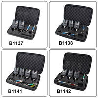 Hirisi Karpfenangel-Bissanzeiger und Swinger-Set mit blauer LED, wasserdichte Angel-Swinger, Angelalarm