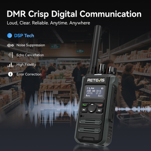 Radio bidireccional Retevis de 5W DMR 400-480MHz UHF AES256, comunicación segura, llamadas digitales nítidas, fiabilidad inigualable, walkie talkie. - Product Image 6