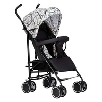 Poussette parapluie légère pour bébé avec cadre pliable en fer, dossier et repose-pieds réglables, possibilité de s'asseoir et de se coucher
