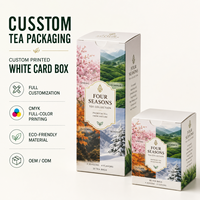 Boîte d'emballage en carton FBB 350 g/m² pour thé de qualité supérieure, collection de thés saisonniers, boîte personnalisée imprimée en lithographie, emballage haut de gamme