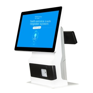 <span class=keywords><strong>Caisse</strong></span> <span class=keywords><strong>enregistreuse</strong></span> tactile double écran Junrong Z822 blanche/noire pour supermarché et restauration, avec scanner et imprimante intégrés, terminal de paiement intelligent tout-en-un en libre-service - Product Image 4