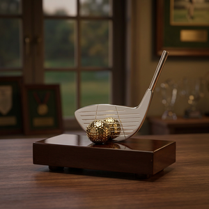 Trophée sportif portable en laiton artisanal pour souvenir de golf - Product Image 3