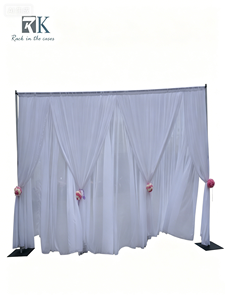 RK Pipe and Drape Aluminum <b>Standing</b> Curtain System Black Fabric <b>Backdrop</b> Kit Detachable Minimalist Style - Product Image 1
