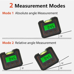 2025 ЖК-дисплей цифровой электронный датчик угла уровня Магнитный базовый углоискатель Пузырьковые измерительные приборы уровня коробка уровня - Product Image 6