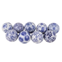 RZTo08 Jolie boule en céramique de 6/8 cm, ornement suspendu pour arbre de Noël