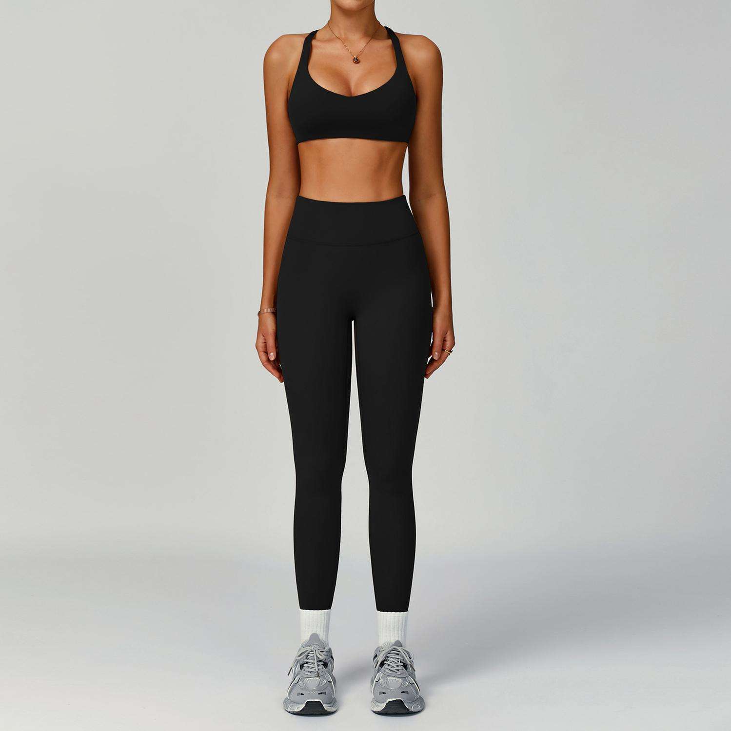 2-Sujetador + Leggings-negro Premium