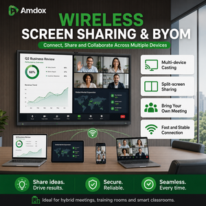 Amdox 4k UHD Écran plat interactif 95% NTSC Full Bonding Tactile 40 points Caméra IA 48MP Android/Windows OS pour l'éducation 4k UHD - Product Image 2