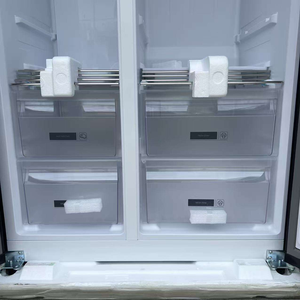 Réfrigérateur à double <span class=keywords><strong>porte</strong></span> de 693 L avec grande capacité, réfrigérateurs en verre noir pour la maison, <span class=keywords><strong>d</strong></span>égivrage automatique, réfrigérateur à fréquence variable - Product Image 4