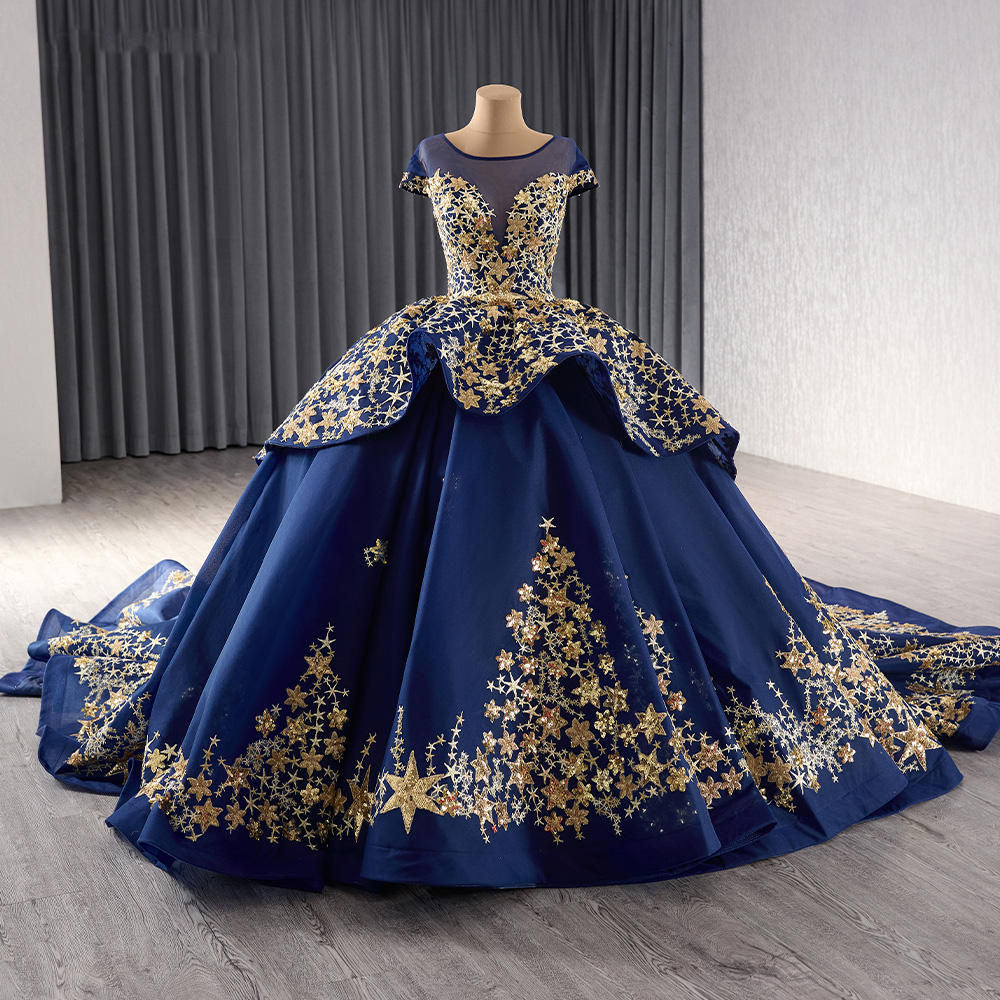 Royal Blue Quinceanera Dresses Robe De 15 Ans White And Blue