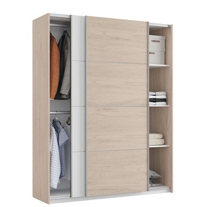 Nouvelle Arrivée Ensemble <span class=keywords><strong>de</strong></span> Meubles <span class=keywords><strong>de</strong></span> Chambre à Coucher en Bois <span class=keywords><strong>de</strong></span> Style Contemporain Moderne 4 Pièces avec Armoire à 2 Portes, Table <span class=keywords><strong>de</strong></span> Chevet, Commode et Tête <span class=keywords><strong>de</strong></span> <span class=keywords><strong>Lit</strong></span> - Product Image 2