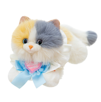 Sac à dos en peluche chat réaliste, jouet en peluche personnalisé, cadeau mignon pour fille