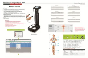 Prodotti più venduti per l'analizzatore di composizione corporea per l'analizzatore di elementi del corpo umano macchina per l'analisi del grasso corporeo GS6.5C +