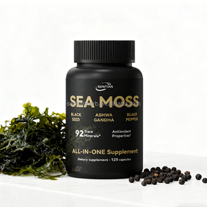 OEM ヴィーガン オーガニック 純粋アイリッシュシーモスカプセル（ブラックシードオイル、アシュワガンダ、ブラックペッパー配合）大人向け - Product Image 1