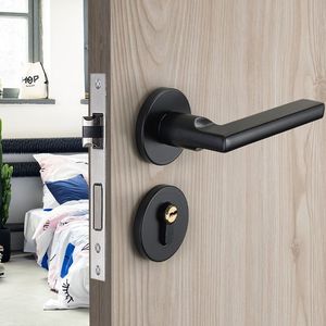 Serratura per interni in legno massello nero Modulare serratura magnetica silenziosa per camera da letto - Product Image 3