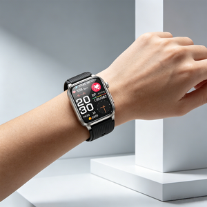 Nouvelle <span class=keywords><strong>montre</strong></span> connectée de santé unisexe, étanche, avec moniteur de température corporelle, appel d'urgence SOS à une touche, pompe à air intégrée, design carré - Product Image 1