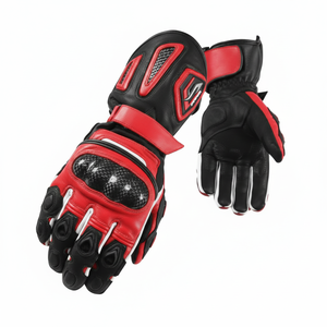 Gants d'équitation en cuir haut de gamme de la meilleure qualité pour la moto - Product Image 1