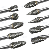 Tige dessin carbure de tungstène fraise outil rotatif fraise Double coupe rotative Dremel métal bois meulage électrique