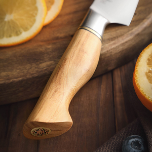 Couteau utilitaire de cuisine de 5 pouces Sandvik <span class=keywords><strong>14C28N</strong></span> <span class=keywords><strong>acier</strong></span> avec manche en bois d'olivier couteaux multifonctionnels - Product Image 4