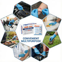 Gants d'examen en nitrile bleu de qualité supérieure avec emballage individuel, logo personnalisé, gants médicaux en nitrile épais pour tatouage, beauté, laboratoire