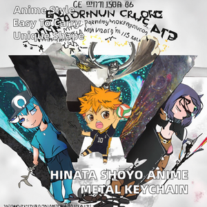 Nouveau design, personnage de dessin animé japonais, Hinata Shoyo, porte-clés en alliage de zinc, léger, en relief - Product Image 2