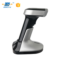 Escáner de código de barras 2D de mano de Largo alcance inalámbrico de 2,4G, función de luz de interfaz USB para Android, soporte de carga de escaneo de supermercado