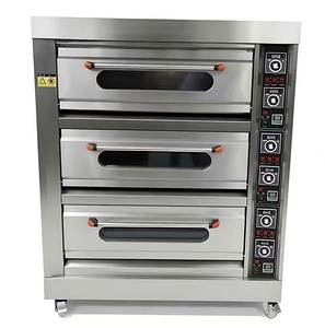Four électrique commercial à 2 niveaux avec 4 plateaux et étagère, contrôle numérique, 380V, pour boulangerie, pizza, pâtisserie, <span class=keywords><strong>bon</strong></span> prix - Product Image 1