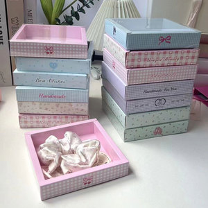 <span class=keywords><strong>Top</strong></span> 6A lớp cá nhân nhãn dâu lụa scrunchies tùy chỉnh bao bì hộp cho tóc trang trí - Product Image 1