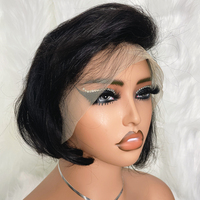 Perruque Lace Frontale 13x4 en Cheveux Humains Couleur Naturelle Brésiliens – Perruques Pas Chères en Promotion Déstockage Coupe Pixie