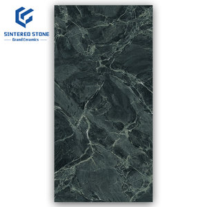 Màu xanh lá cây gạch đá cẩm thạch sàn sứ men lớn slab 1600x3200 thiêu kết tường đá định dạng cho phòng khách ngoài trời hội trường - Product Image 3