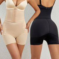 Shorty gainant amincissant la taille avec boutons, rembourré, pour femme, avec coussinets fessiers et hanches