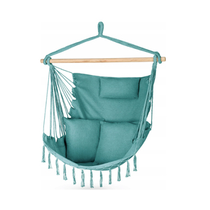 Chaise hamac bohème moderne en macramé mobilier de jardin extérieur portable avec trois oreillers en tissu suspendus <span class=keywords><strong>pour</strong></span> l'extérieur - Product Image 4