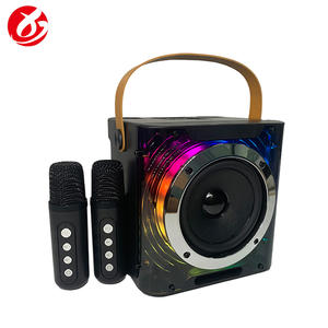 <span class=keywords><strong>เครื่อง</strong></span>บันเทิงกลางแจ้งที่บ้าน<span class=keywords><strong>เครื่อง</strong></span>คาราโอเกะพร้อมไมโครโฟนไร้สายคู่ลําโพงไร้สายแบบพกพา RGB LED ลําโพงคาราโอเกะ - Product Image 2