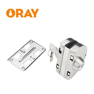 OEM Office Building SS304 Single Side Glass To Wall Stainless Steel Cover Zinc Cylinder Iron Computer 3 Keys Glass Door Lock