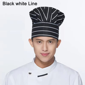 Bán Buôn Màu Trắng Và Màu Đen Tùy Chỉnh Màu Bông Nhà Bếp Nấu Ăn Mũ Và In Ấn Thêu Logo Đầu Bếp Hat - Product Image 2
