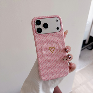 Funda Magnética para Teléfono Móvil con Diseño de Arcoíris Tejido para iPhone 17 16 15 Pro Max, Tela Colorida, a la Moda, Resistente a Impactos, Cubierta Trasera Resistente - Product Image 4