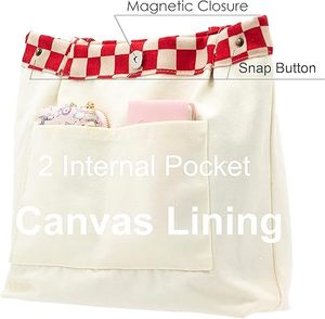 <b>Large</b> Capacity Cotton <b>Canvas</b> Tote <b>Bag</b> with Striped Pattern Zipper Closure Designer Fashion Bridesmaids Gift Shoulder Tote <b>Bags</b> - Product Image 2