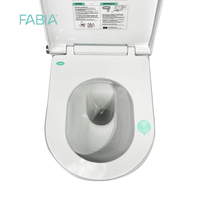 FABIA WC mural automatique en céramique certifié CE, bidet électrique de luxe, économie d'eau, lavage automatique, 110V, siphon en P, vente en gros