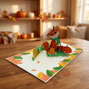 Meilleures ventes, design personnalisé, tendance du moment, carte pop 3D, automne, artisanat en papier fait main, cadeaux, impression offset, Vietnam - Product Image 3