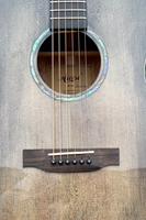 Aiersi Brand Acoustic Guitar Black Burst OM Style Solid Spruce Top Mahogany Custom Steel String Music Instrument for Music Lover