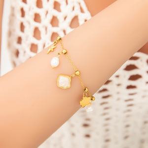 Elegant High-End Women's Stainless Steel Single Pendant Bracelet Trendy Fashion Chain & Link <b>Charm</b> Bracelets - Product Image 2